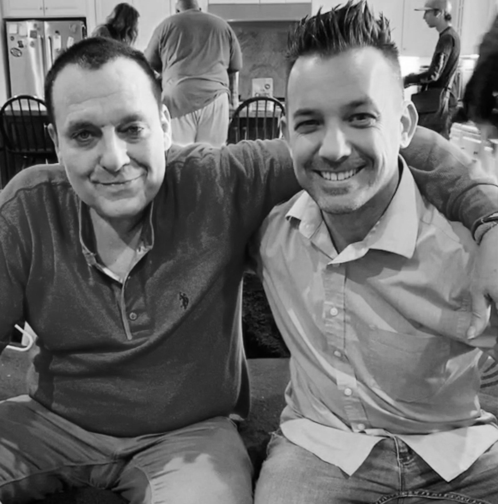 Director Ricky Borba and Tom Sizemore on the set of Broken Strings