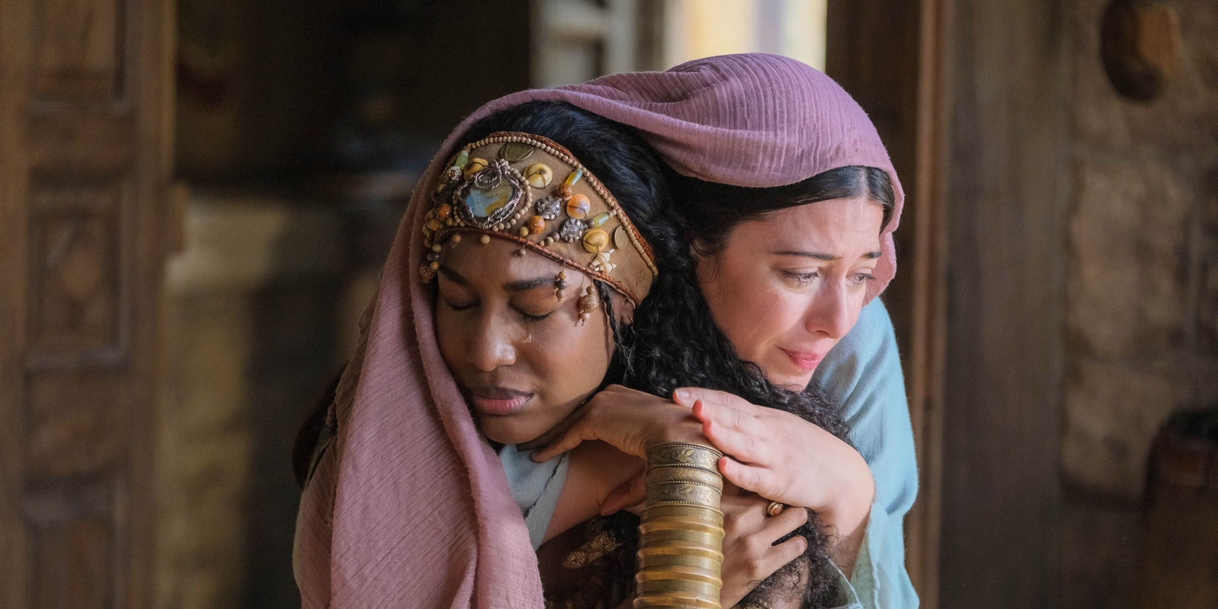 Mary Magdalene (Elizabeth Tabish) and Tamar (Amber Shana Williams), after their reconciliation.